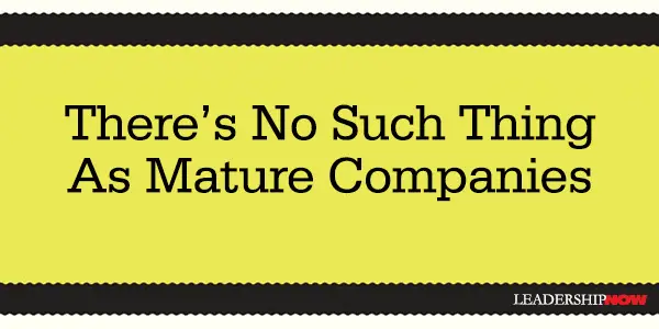 No Such Thing as Mature Companies